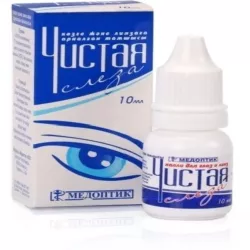 Чистая слеза: искусственная слеза капли глазные флакон 10 мл фото